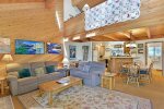 Mammoth Condo Rental Snowflower 13 - Living Room Has Flat Screen TV 